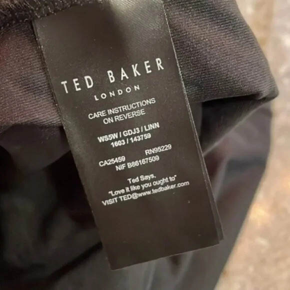 Ted Baker Navy and White Striped Midi Dress - Picture 5 of 7